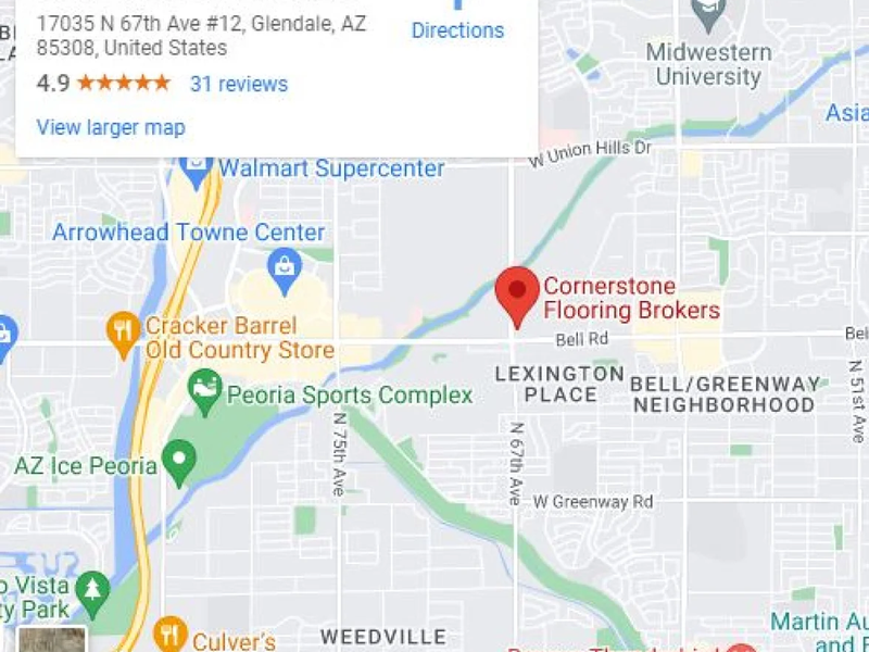 Cornerstone Flooring Brokers' location in Glendale, AZ