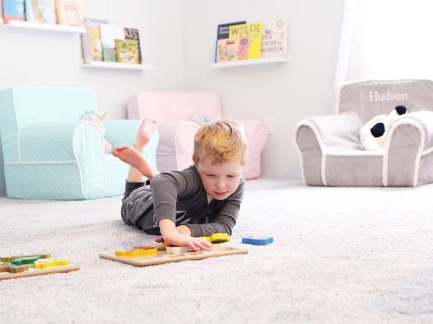 Child playing on waterproof All Pet Protection Carpet Flooring