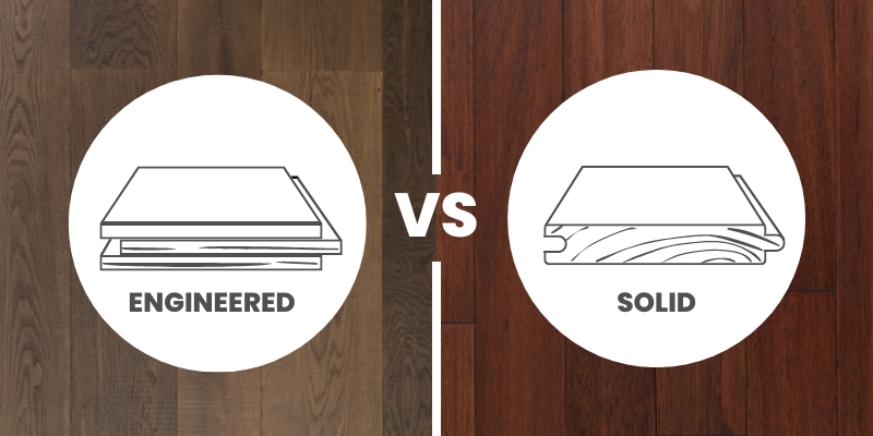 engineered hardwood vs solid hardwood diagram cross section comparison